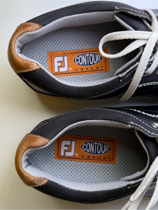 FootJoy Men\'s Contour Casual Spike-less Leather Golf Shoes Black Size 10M